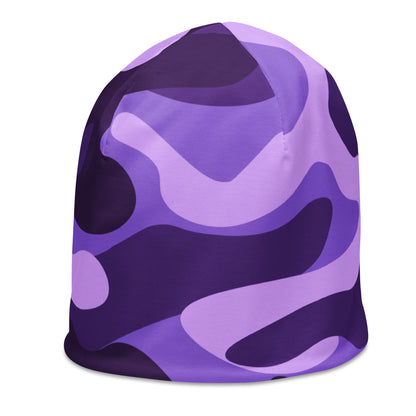 Camouflage Beanie | Purple, Blue, and Mauve