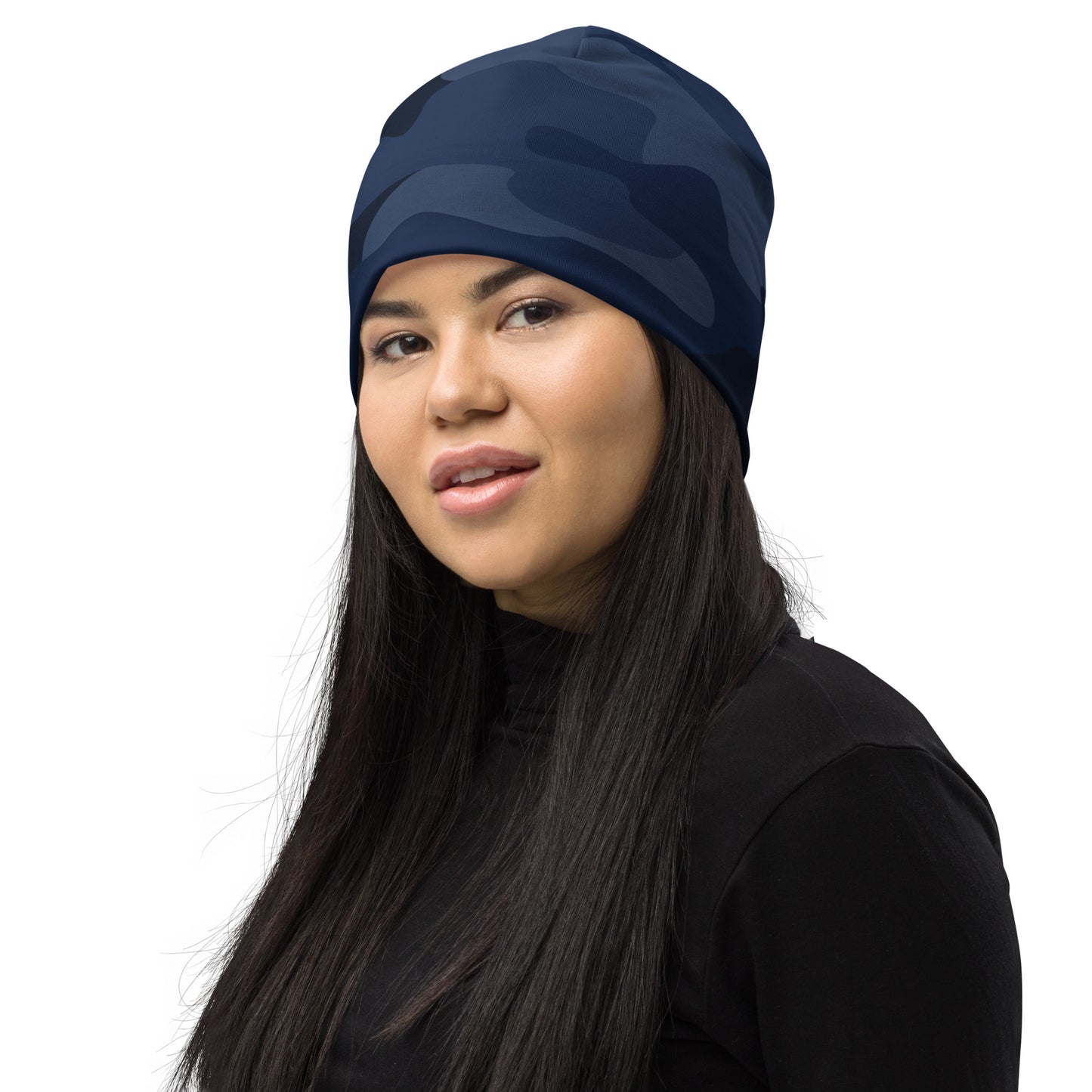 Camouflage Beanie | Deep Blue