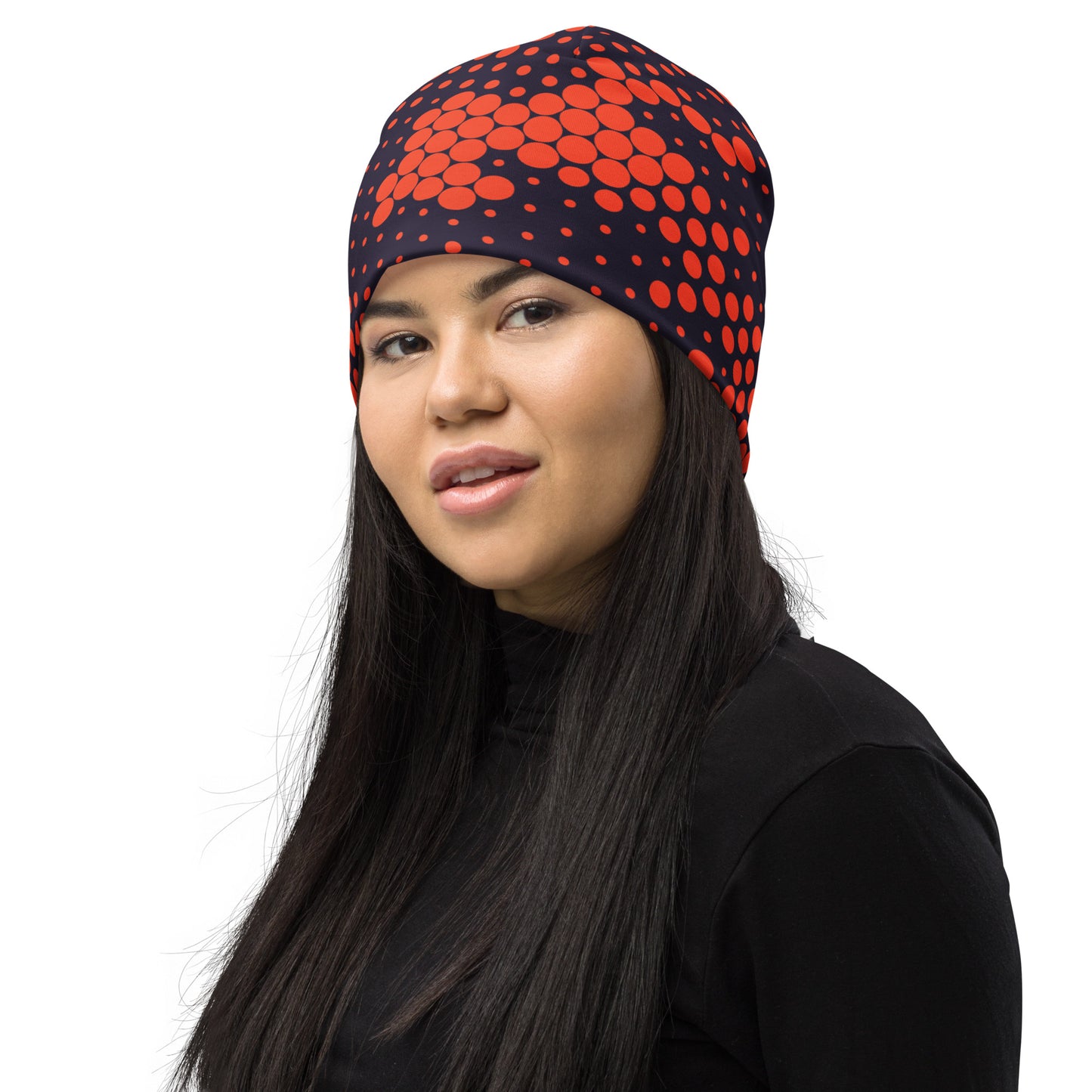 Camouflage Beanie | Orange & Blue Digital