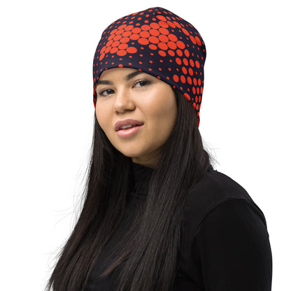 Camouflage Beanie | Orange & Blue Digital