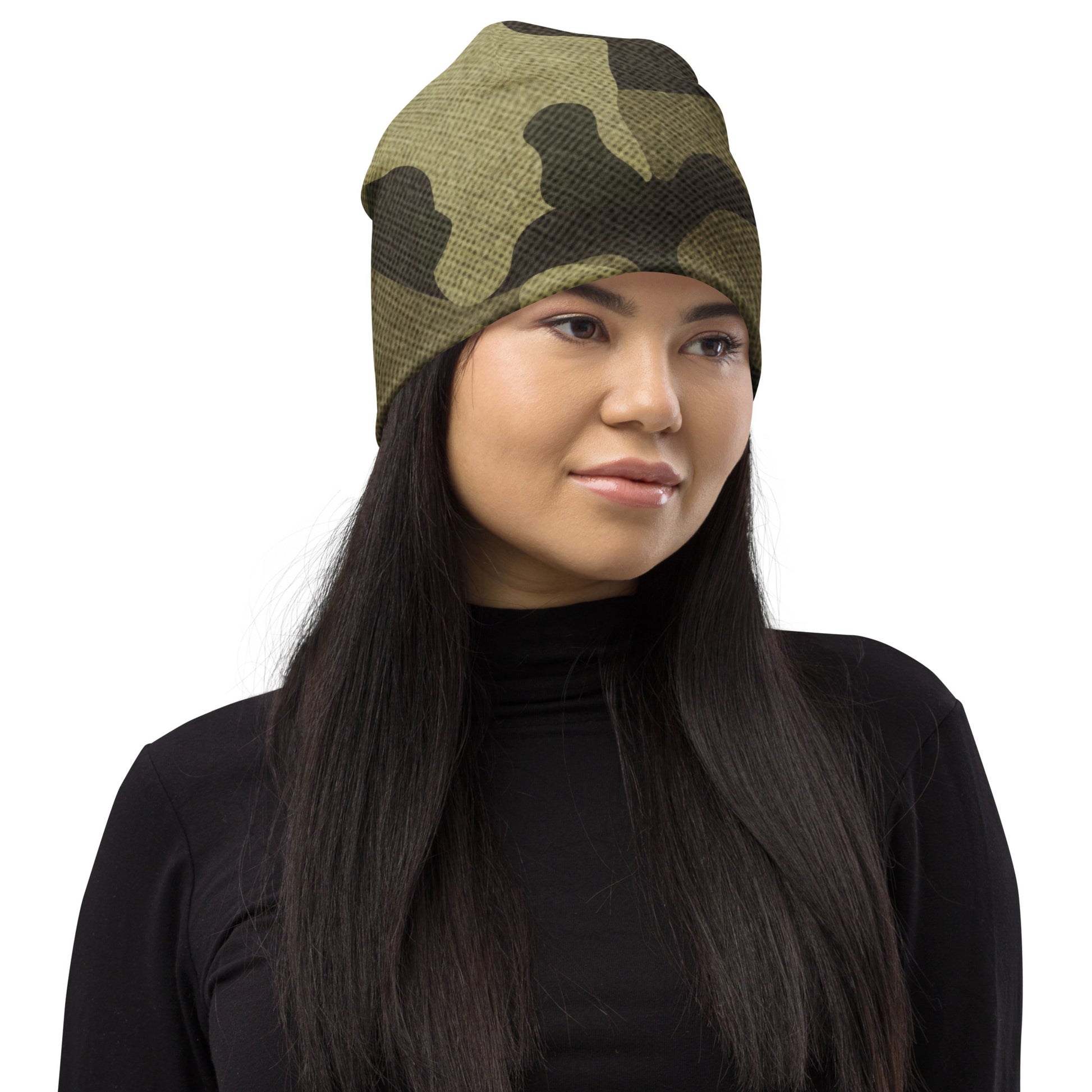 Camouflage Beanie | Green Fabric Design