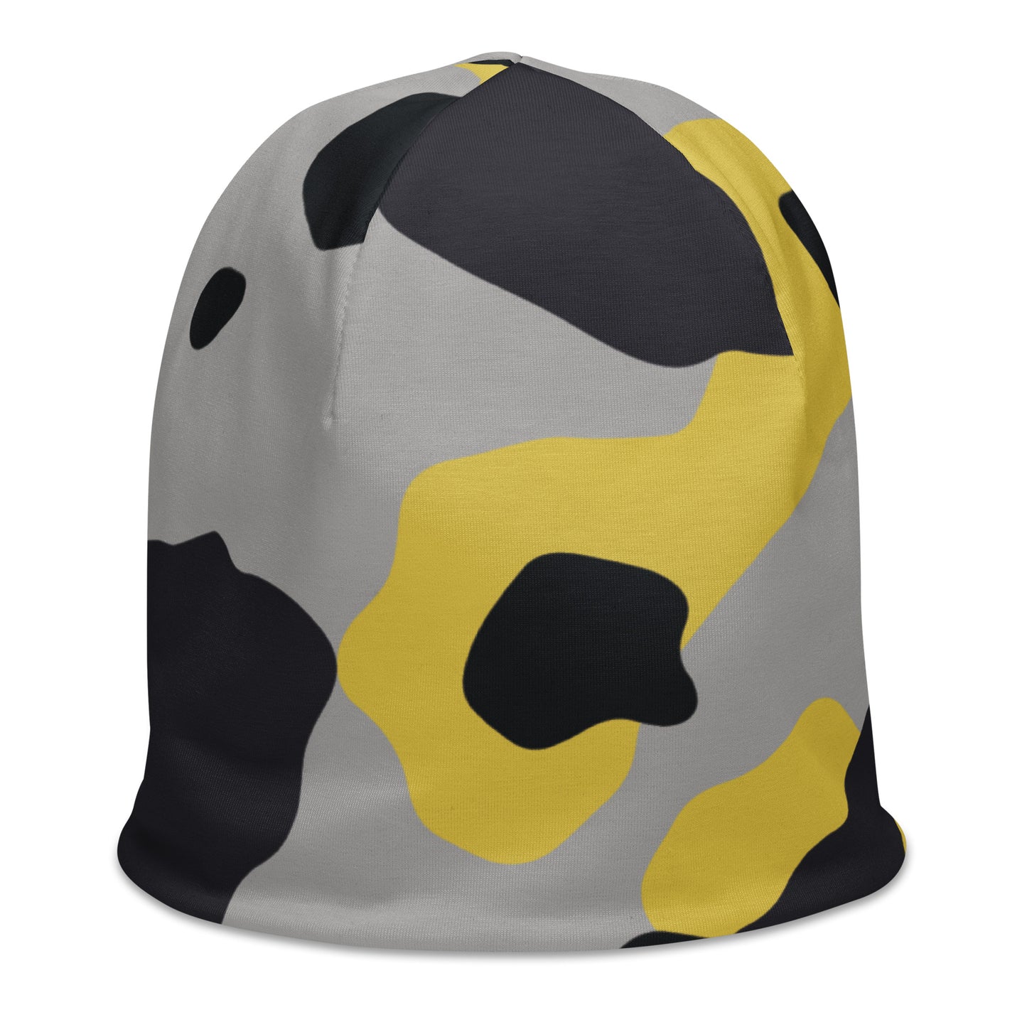 Camouflage Beanie | Yellow, Black and Silver