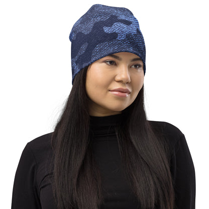 Camouflage Beanie | Denim Blue