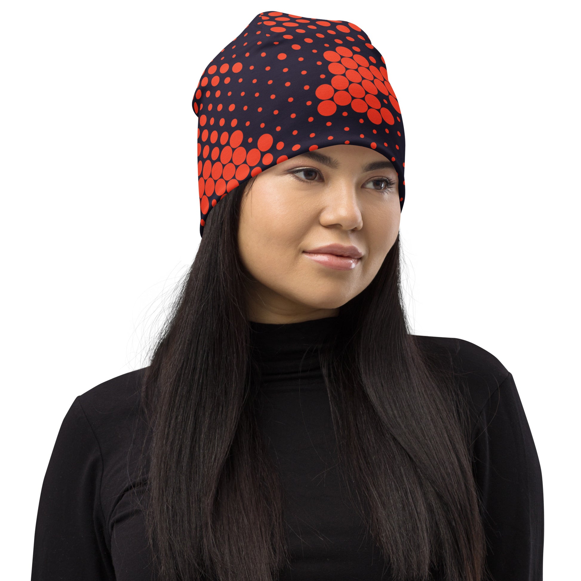 Camouflage Beanie | Orange & Blue Digital