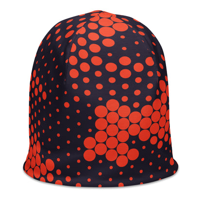 Camouflage Beanie | Orange & Blue Digital