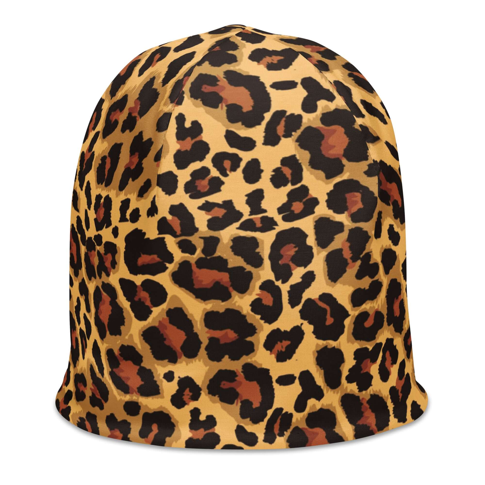 Leopard Print Beanie Classic Brown and Black