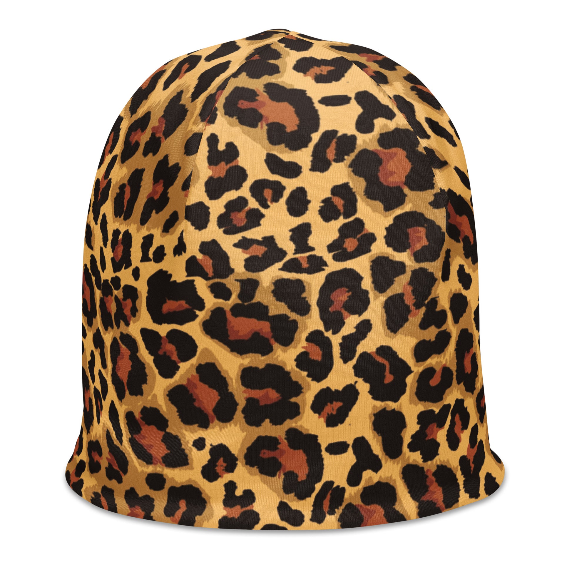 Leopard Print Beanie | Classic Brown and Black