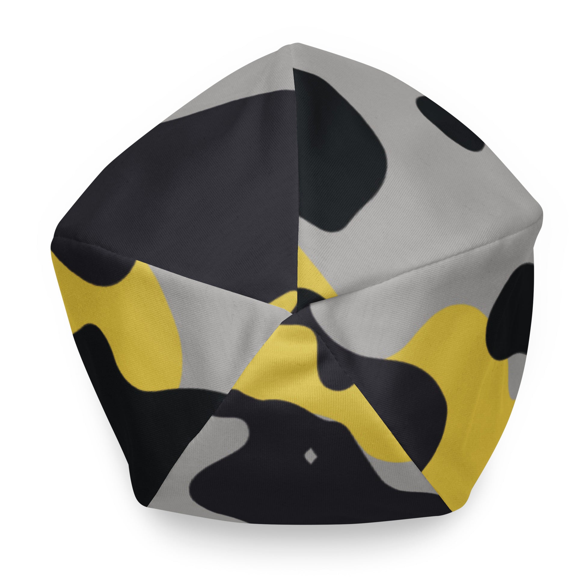 Camouflage Beanie | Yellow, Black and Silver