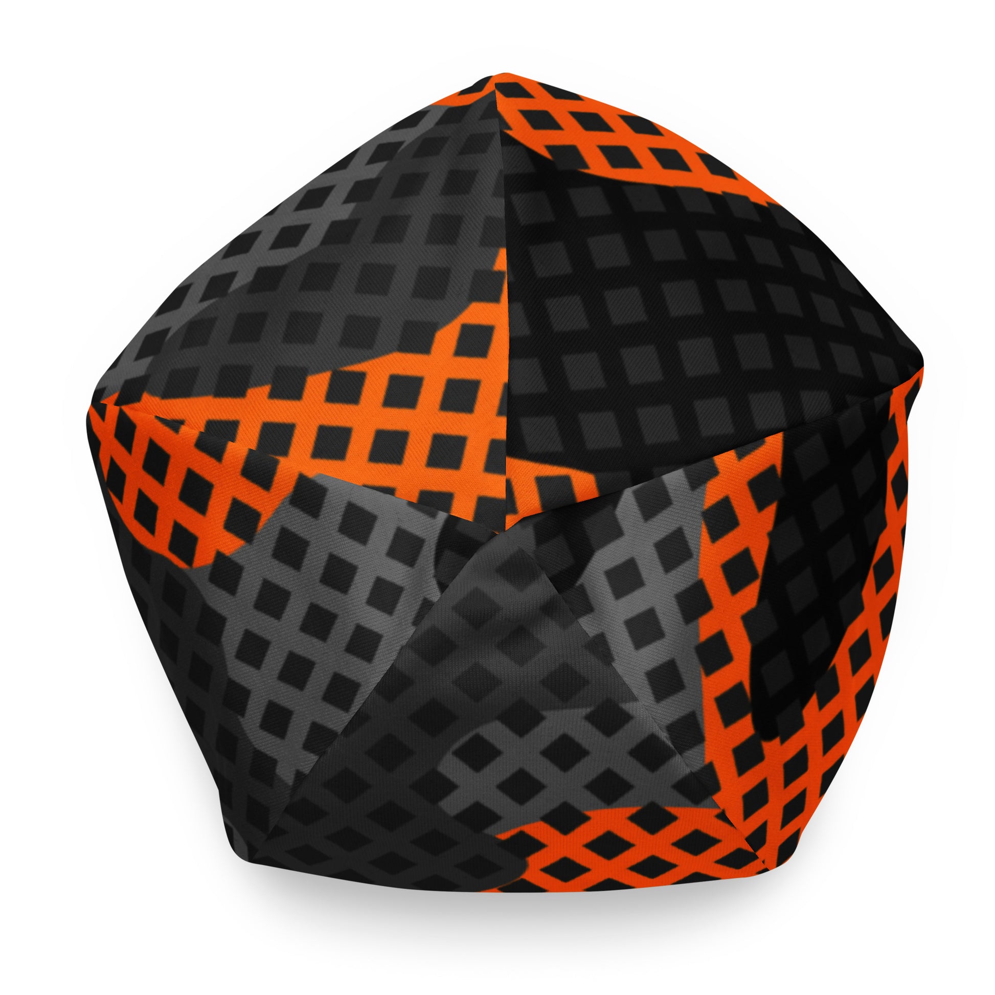 Camouflage Beanie | Orange & Black Pixel