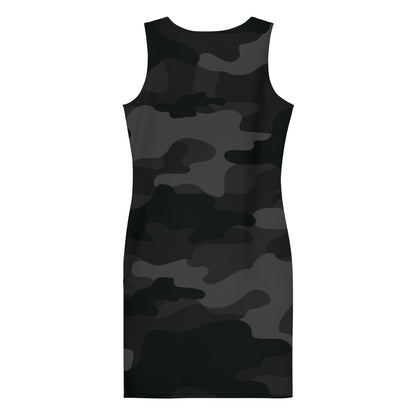 Camo Dress | Black Camouflage | Tight Bodycon Fit