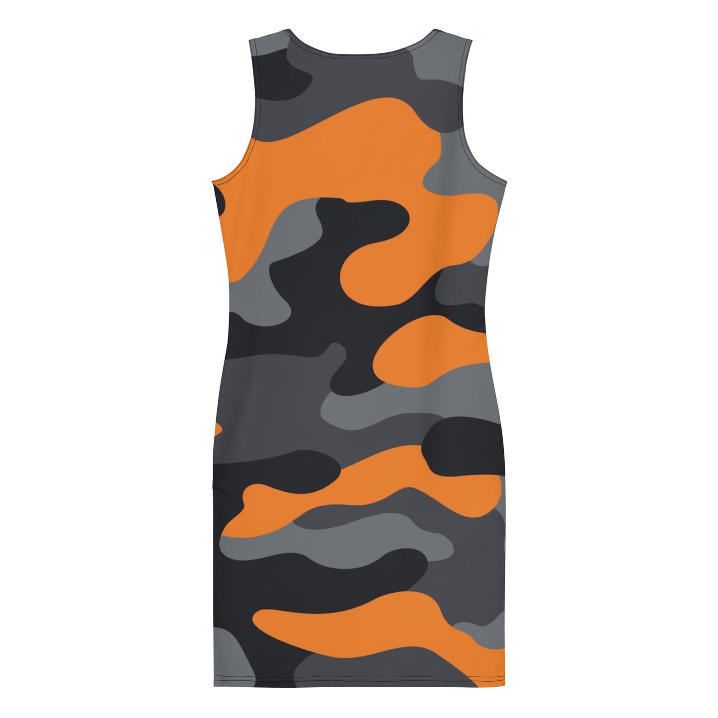 Camo Dress | Orange, Black & Gray | Tight Bodycon Fit