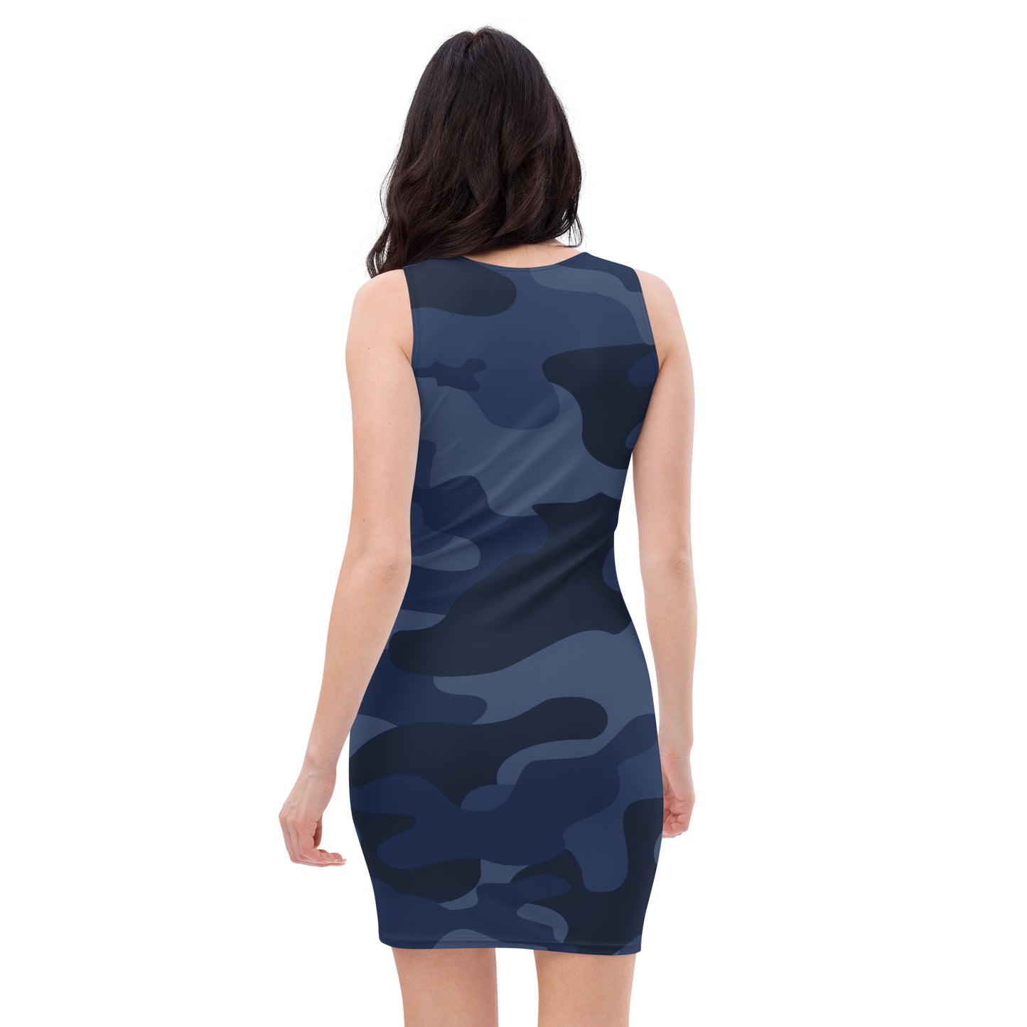 Camo Dress | Deep Blue Camouflage | Tight Bodycon Fit