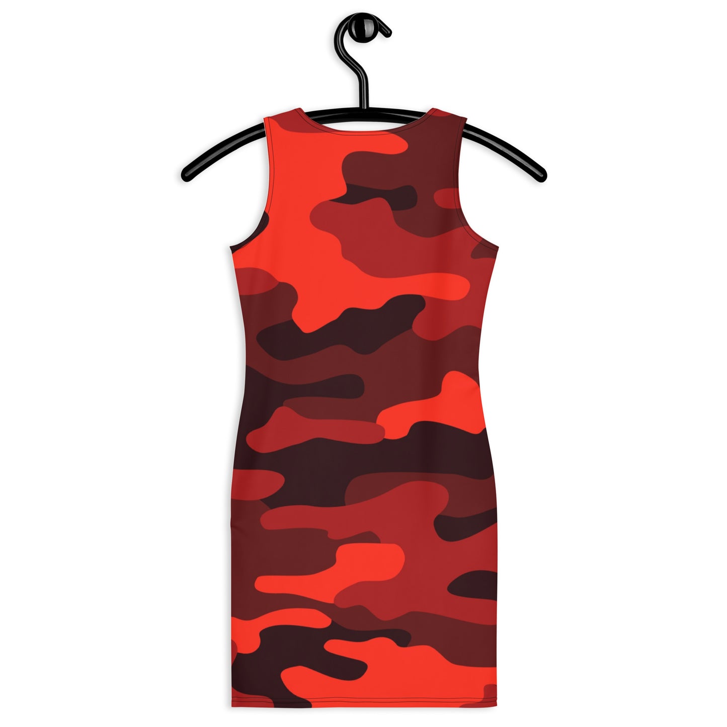 Camo Dress | Scarlet Red & Black | Tight Bodycon Fit