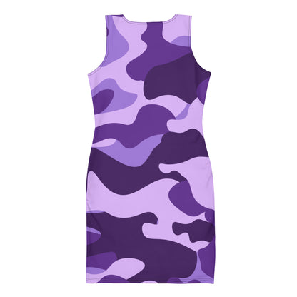 Camo Dress | Purple, Blue, and Mauve | Tight Bodycon Fit