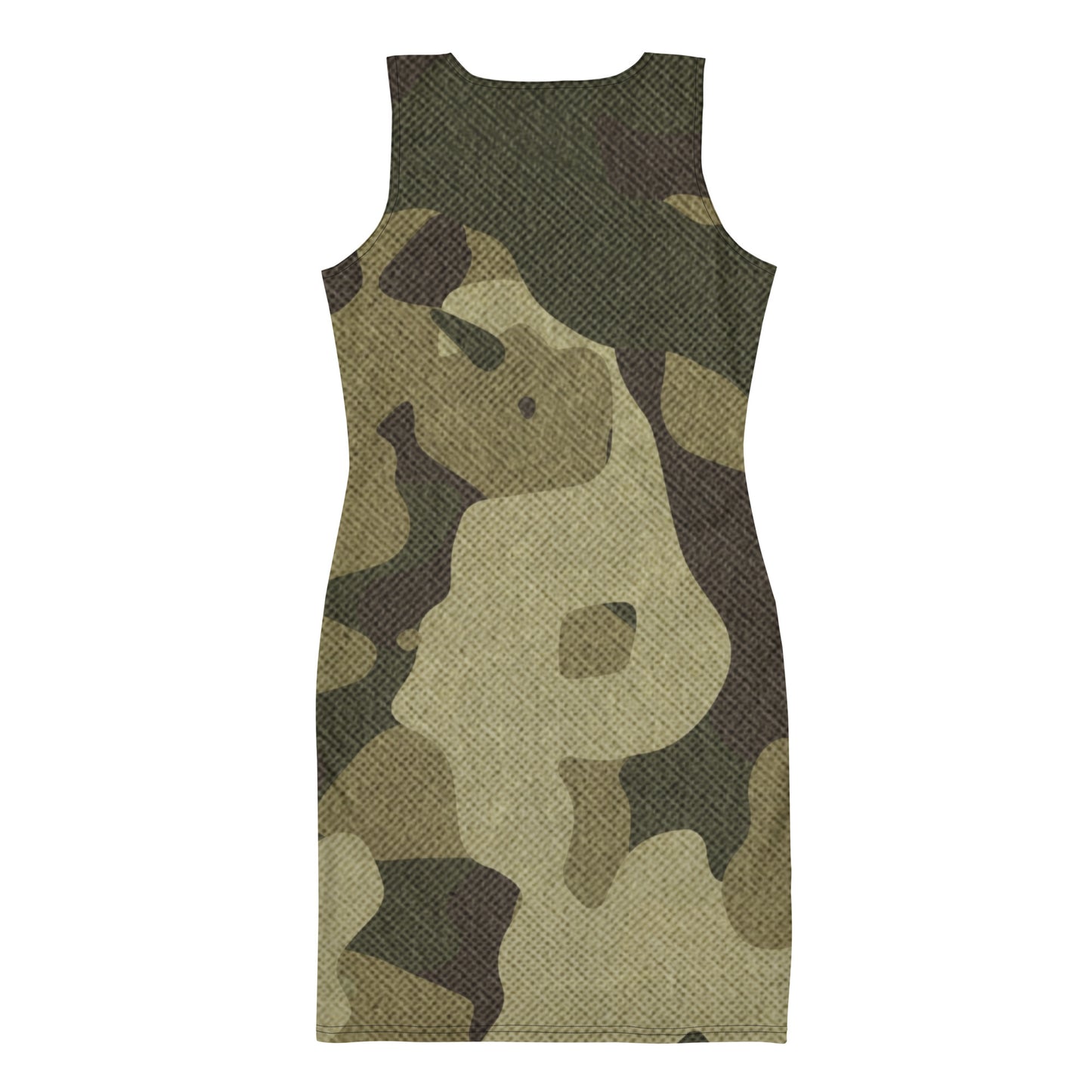 Camo Dress | Green Fabric Camouflage | Tight Bodycon Fit