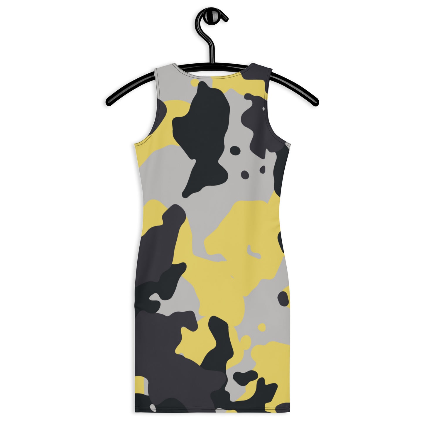 Camo Dress | Yellow, Black, and Silver | Tight Bodycon Fit