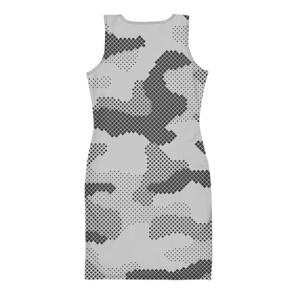 Camo Dress | Digital Gray Camouflage | Tight Bodycon Fit