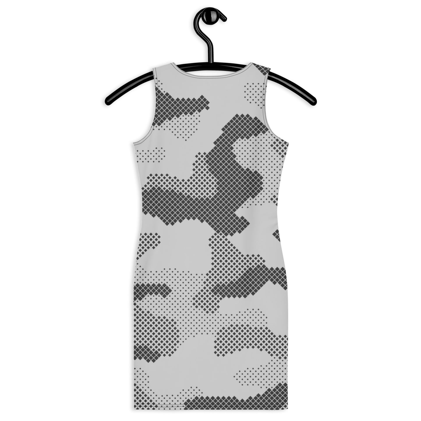 Camo Dress | Digital Gray Camouflage | Tight Bodycon Fit