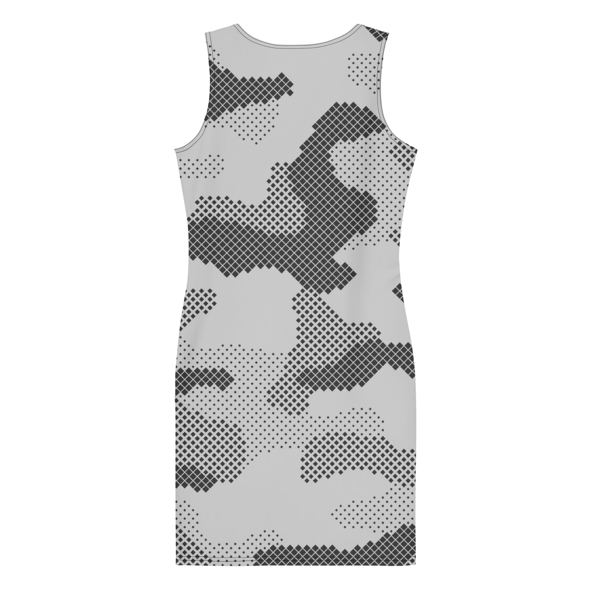 Camo Dress | Digital Gray Camouflage | Tight Bodycon Fit