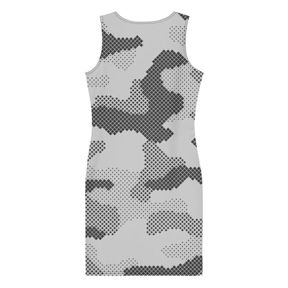 Camo Dress | Digital Gray Camouflage | Tight Bodycon Fit