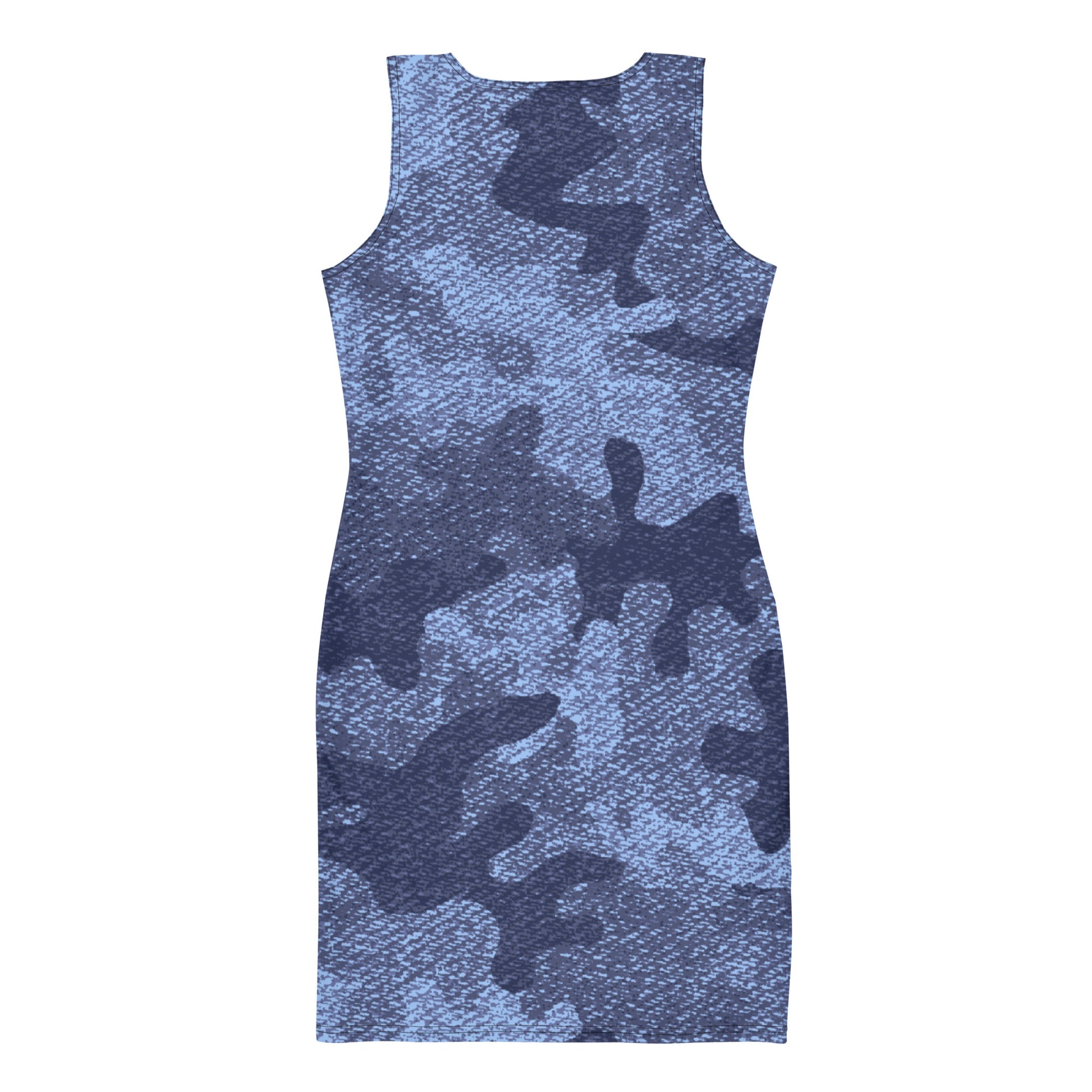 Camo Dress | Denim Blue Camouflage | Tight Bodycon Fit