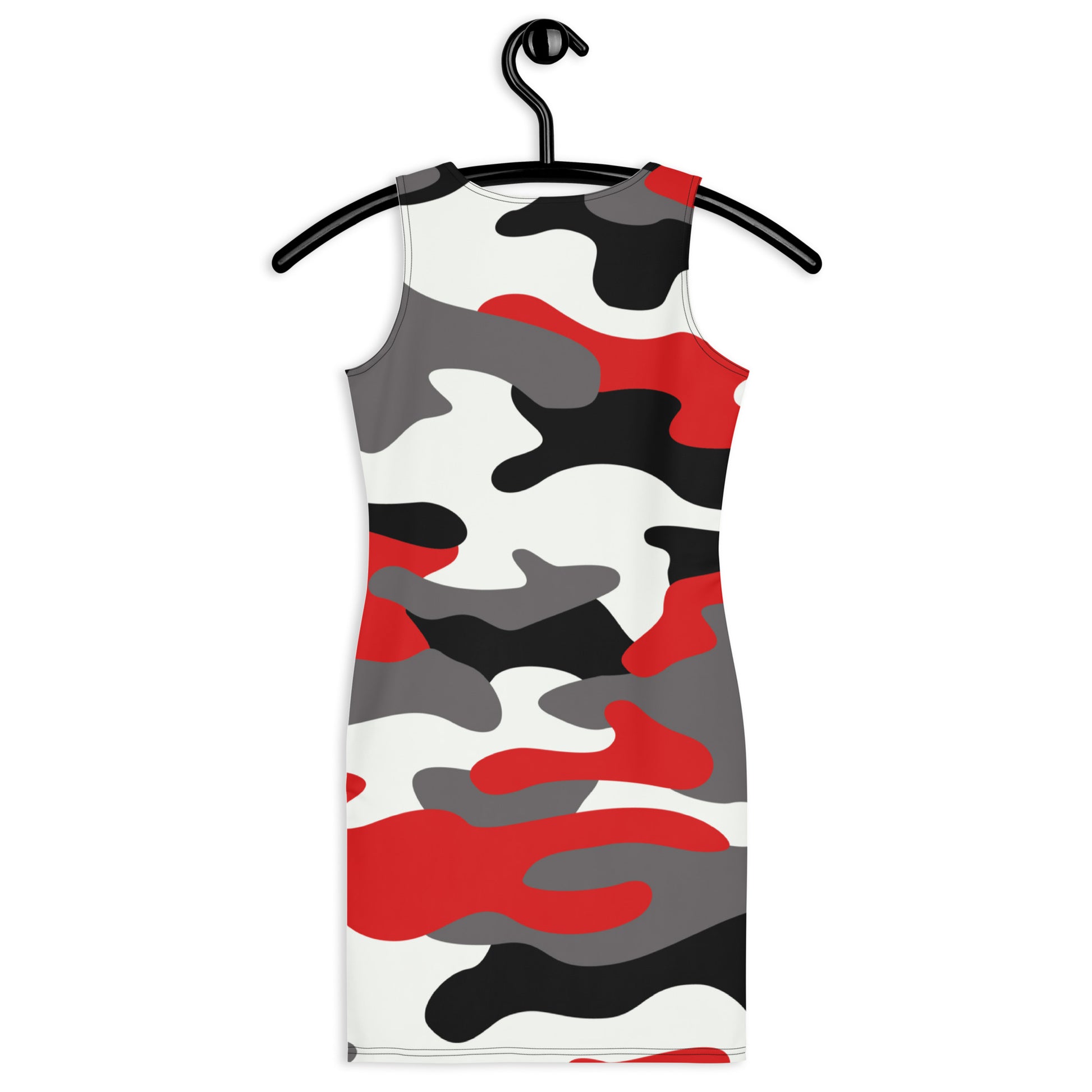 Camo Dress | Red, Black, and White | Tight Bodycon Fit