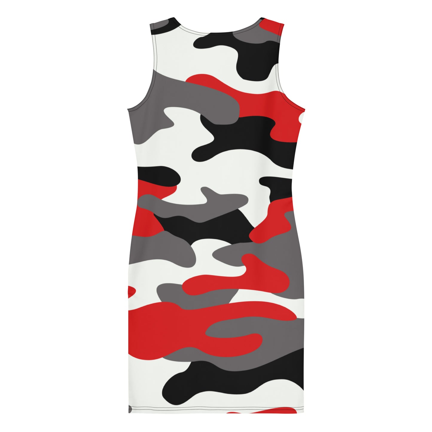 Camo Dress | Red, Black, and White | Tight Bodycon Fit