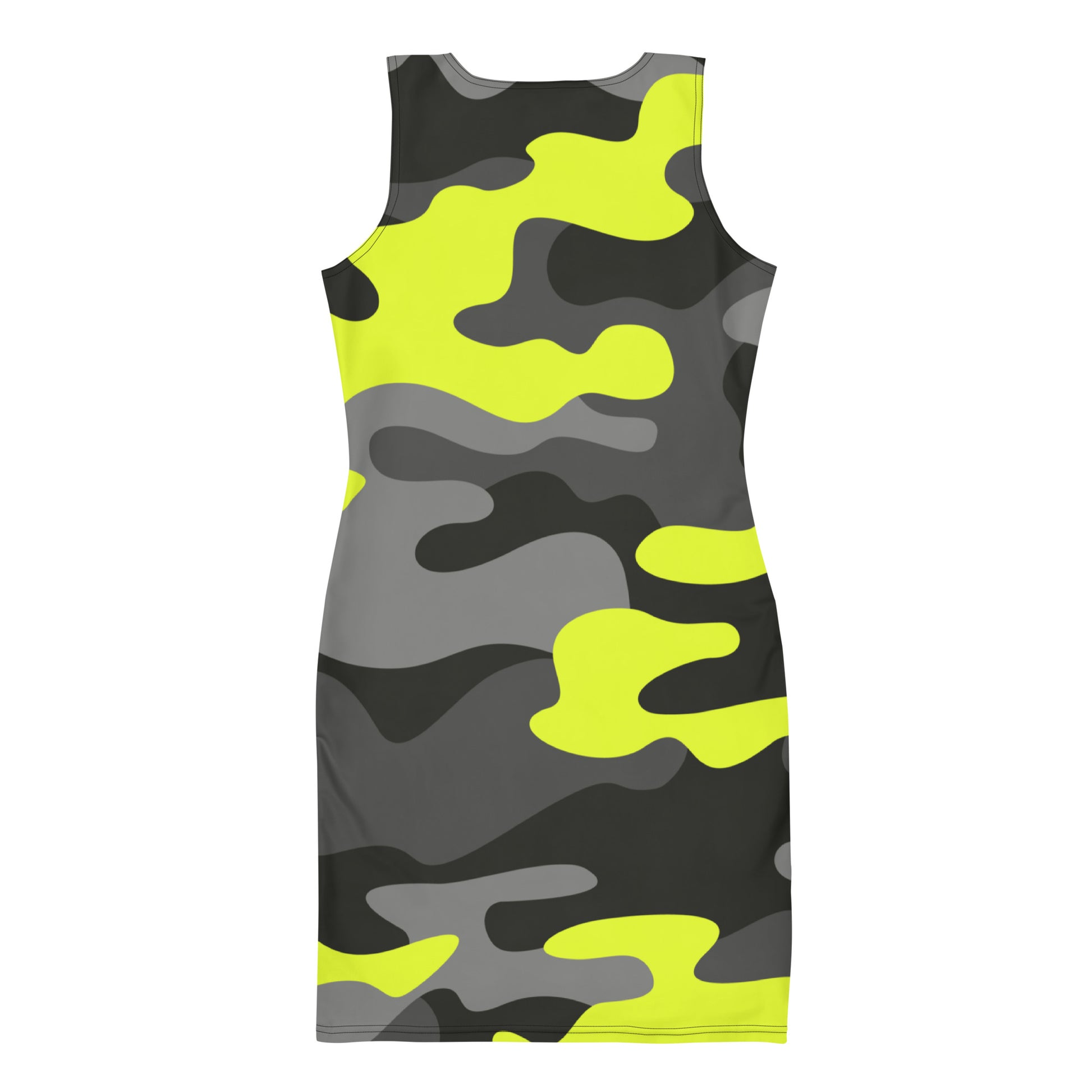 Camo Dress | Yellow, Black, and Gray | Tight Bodycon Fit