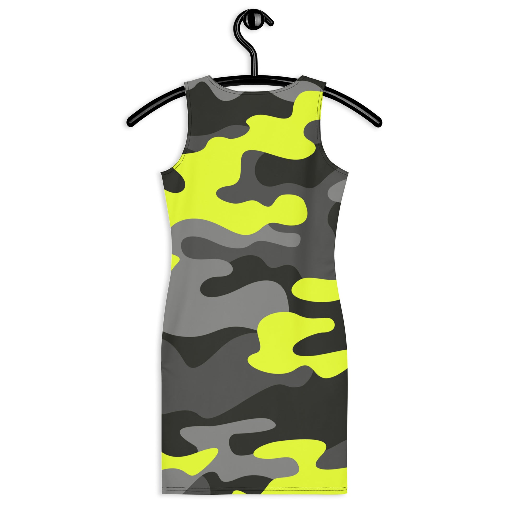 Camo Dress | Yellow, Black, and Gray | Tight Bodycon Fit