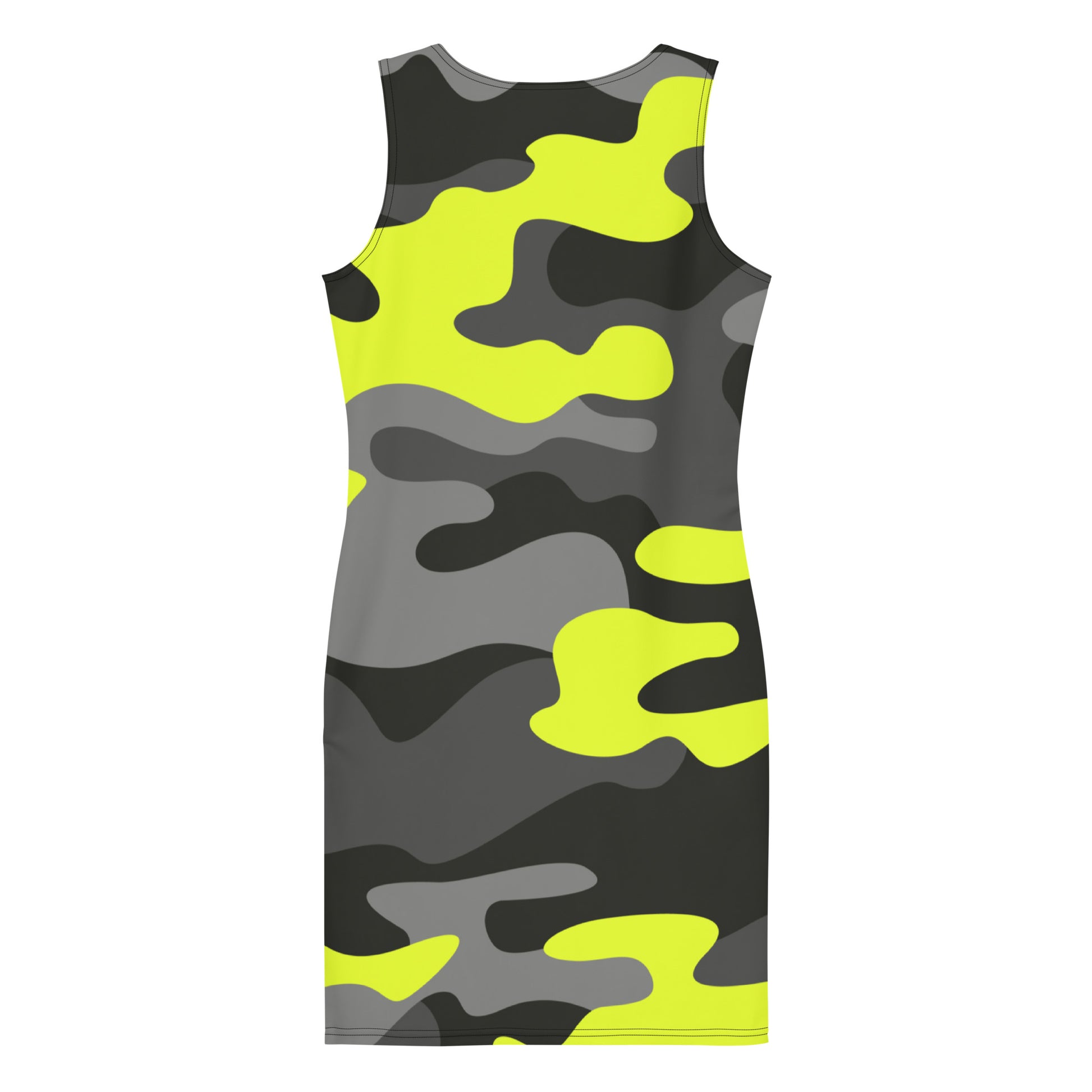 Camo Dress | Yellow, Black, and Gray | Tight Bodycon Fit