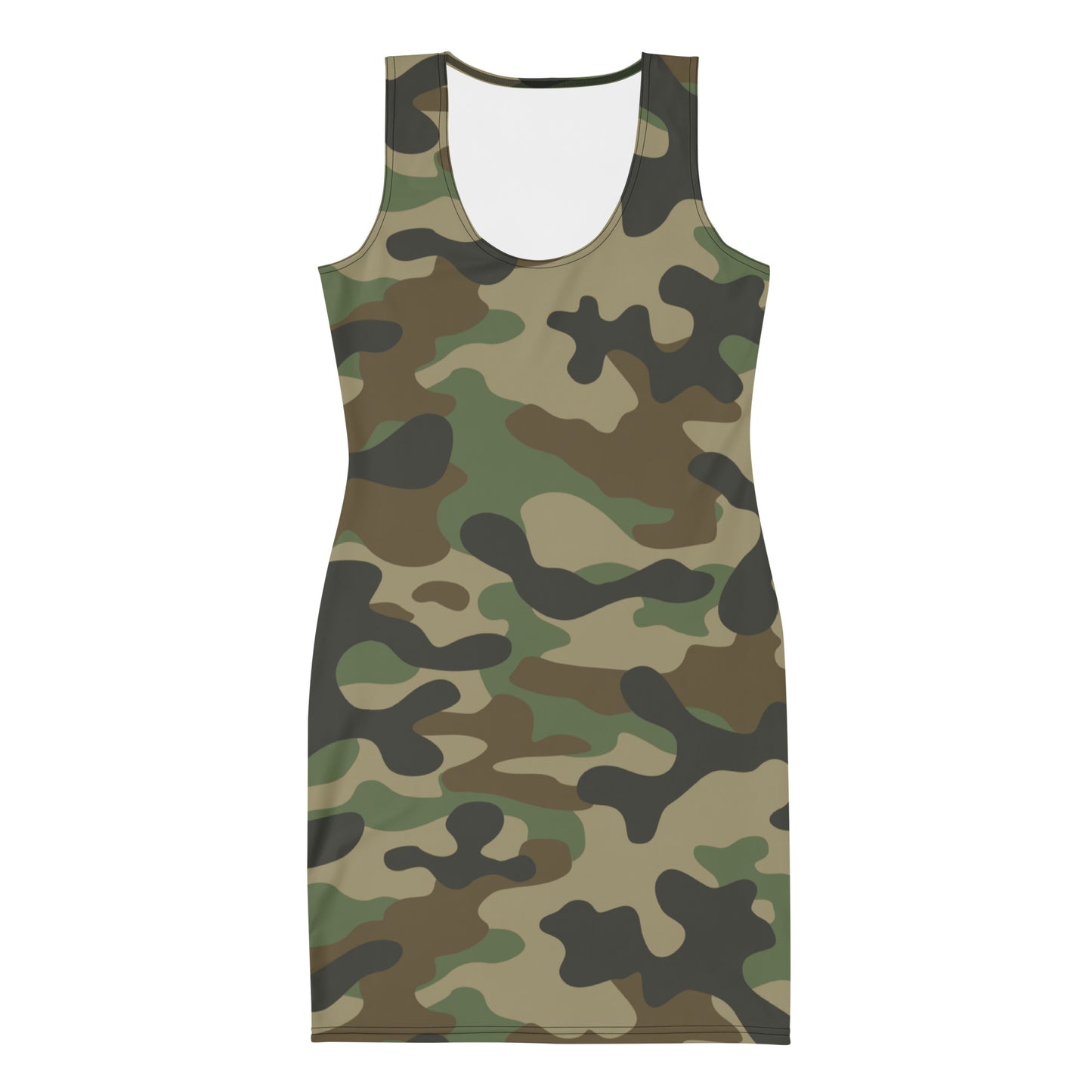 Camo Dress | Military Brown | Tight Bodycon Fit