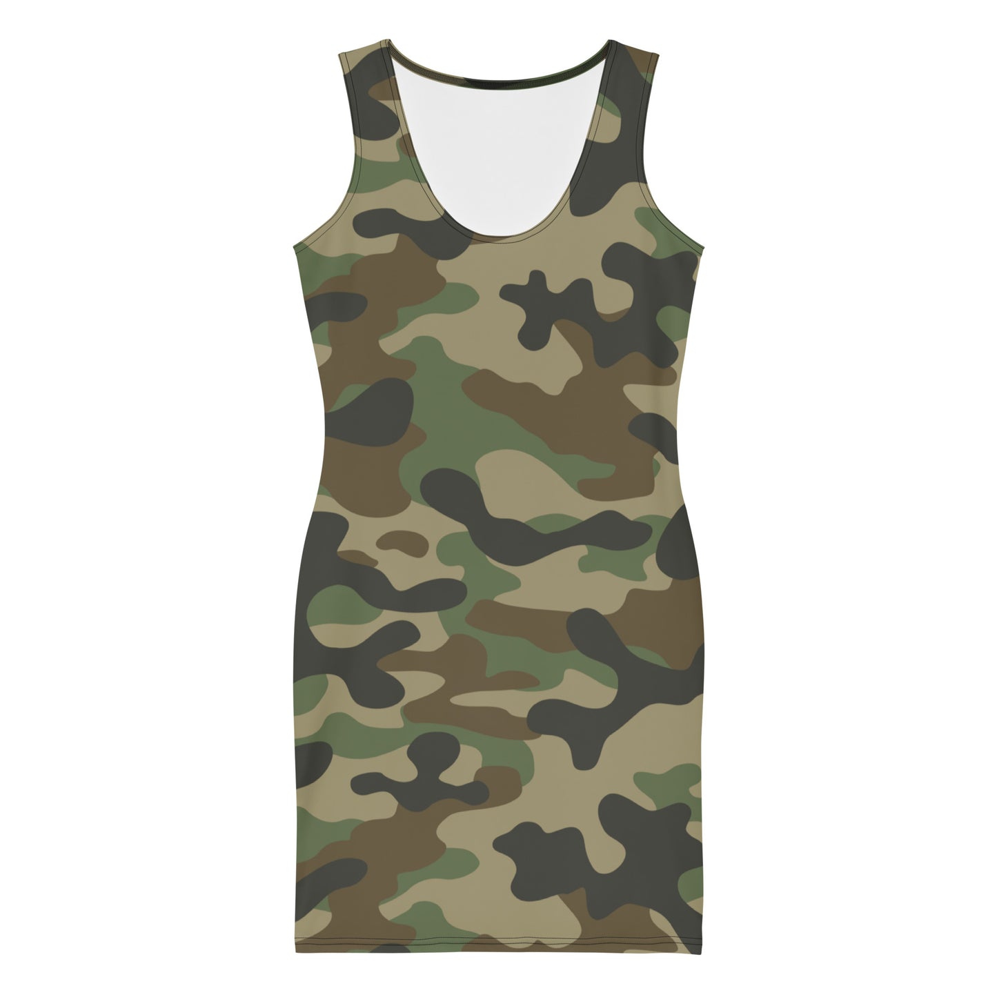 Camo Dress | Military Brown | Tight Bodycon Fit