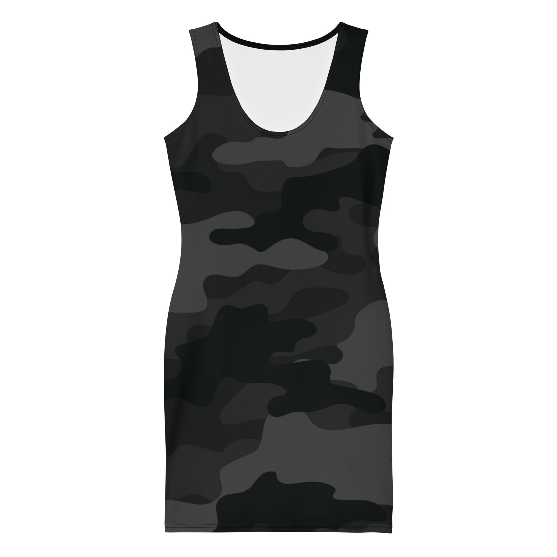 Camo Dress | Black Camouflage | Tight Bodycon Fit