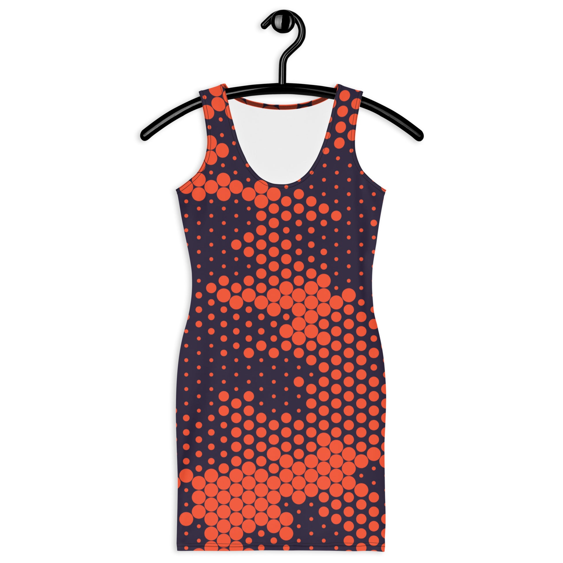 Camo Dress | Orange & Blue Digital | Tight Bodycon Fit