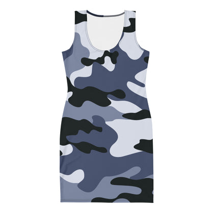 Camo Dress | Light Blue Camouflage | Tight Bodycon Fit