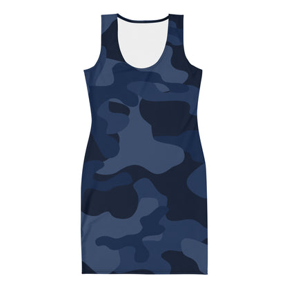 Camo Dress | Deep Blue Camouflage | Tight Bodycon Fit