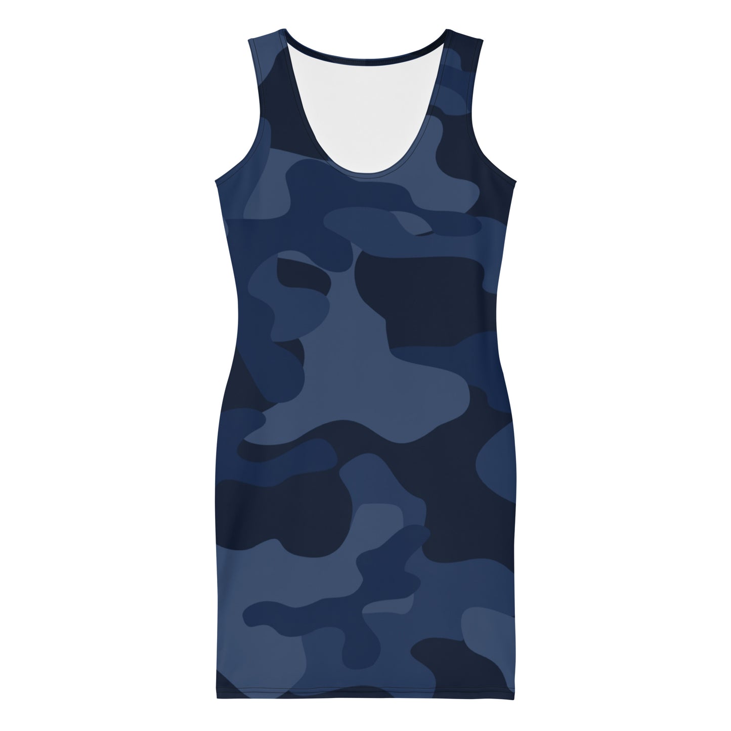 Camo Dress | Deep Blue Camouflage | Tight Bodycon Fit