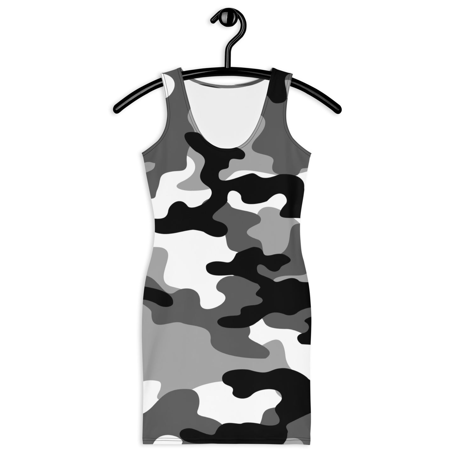 Camo Dress | Gray, Black, and White | Tight Bodycon Fit