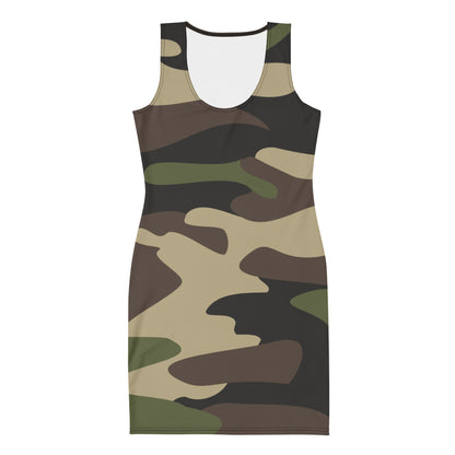 Camo Dress | Classic Green Camouflage | Tight Bodycon Fit