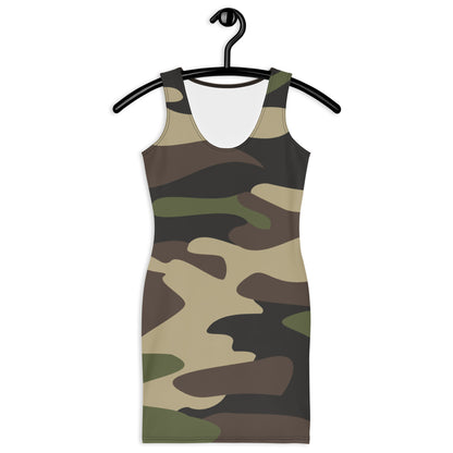 Camo Dress | Classic Green Camouflage | Tight Bodycon Fit