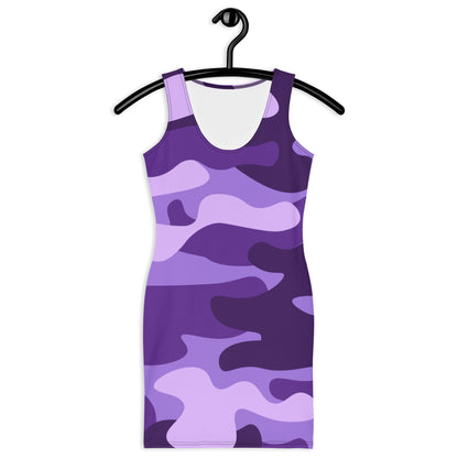 Camo Dress | Purple, Blue, and Mauve | Tight Bodycon Fit