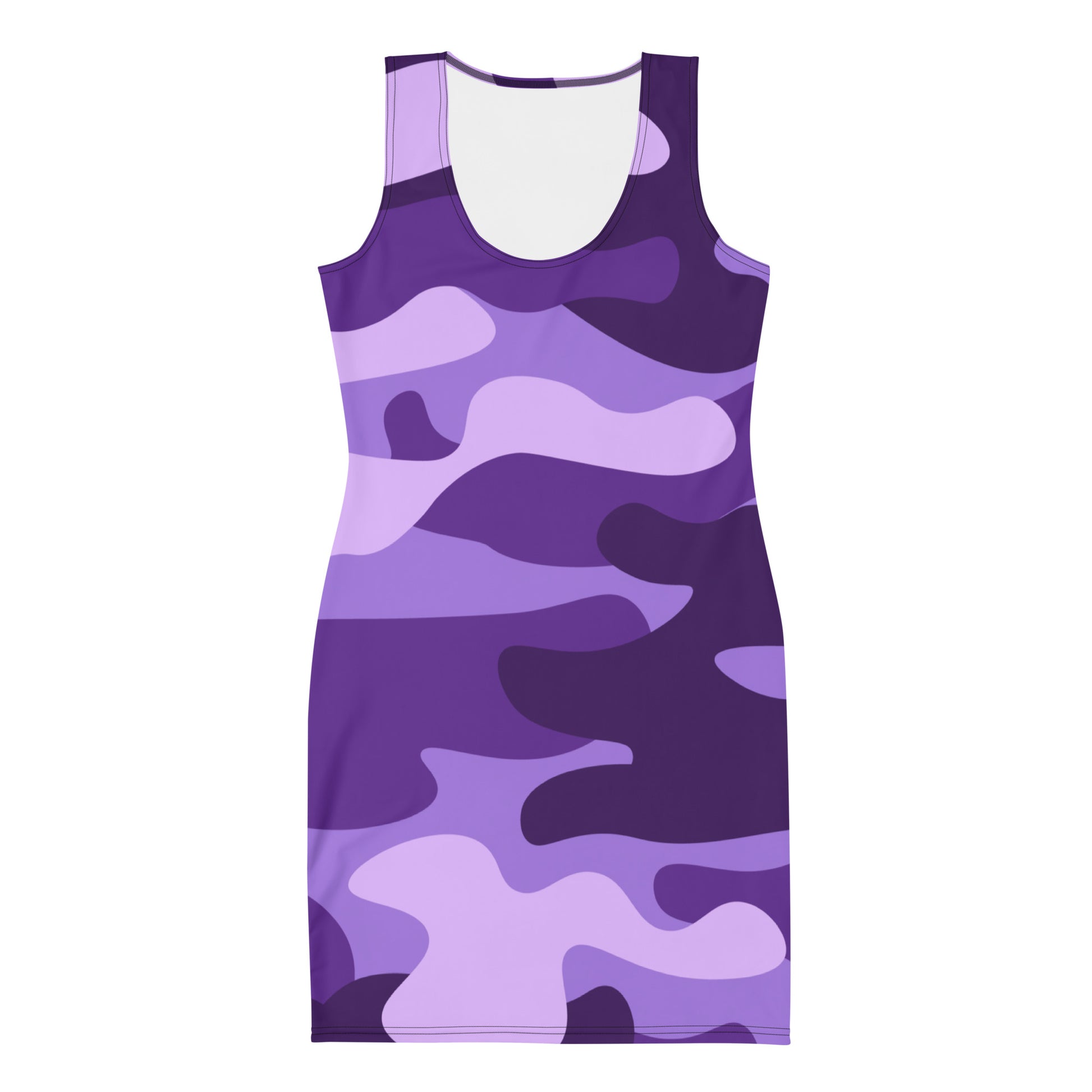 Camo Dress | Purple, Blue, and Mauve | Tight Bodycon Fit