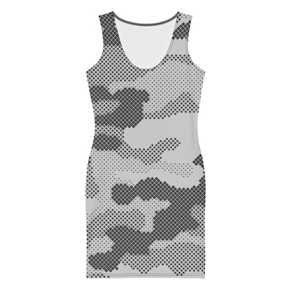 Camo Dress | Digital Gray Camouflage | Tight Bodycon Fit