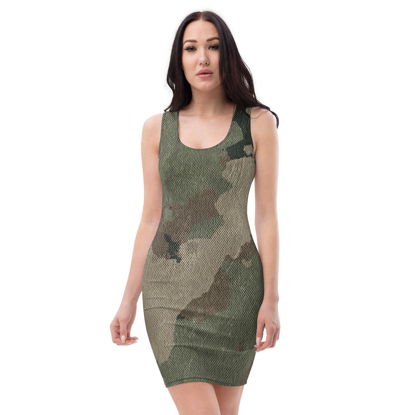 Camo Dress | Dirty Brown Camouflage | Tight Bodycon Fit