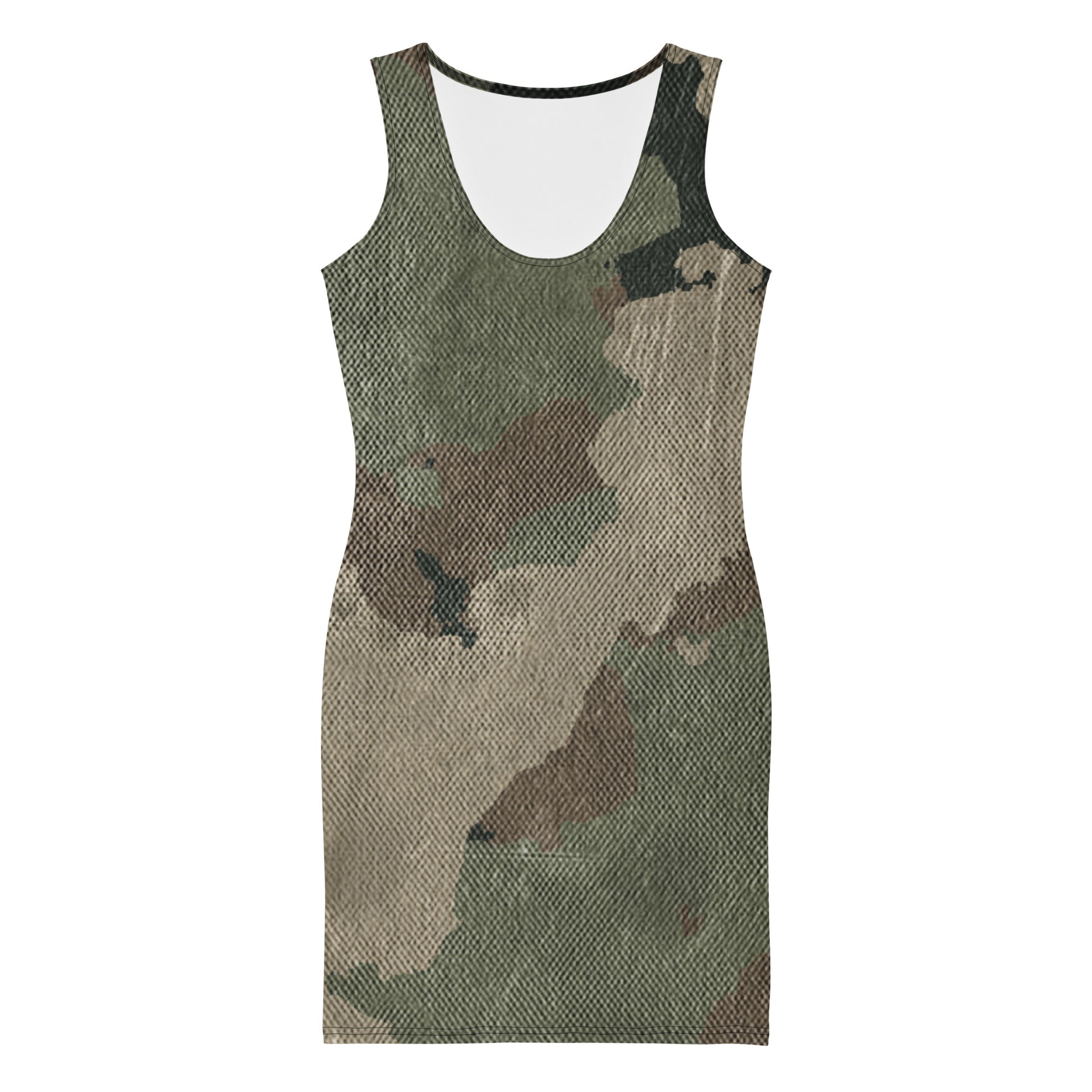 Camo Dress | Dirty Brown Camouflage | Tight Bodycon Fit