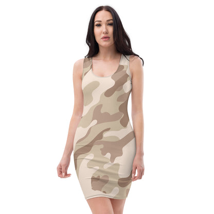 Camo Dress | Desert Brown Camouflage | Tight Bodycon Fit