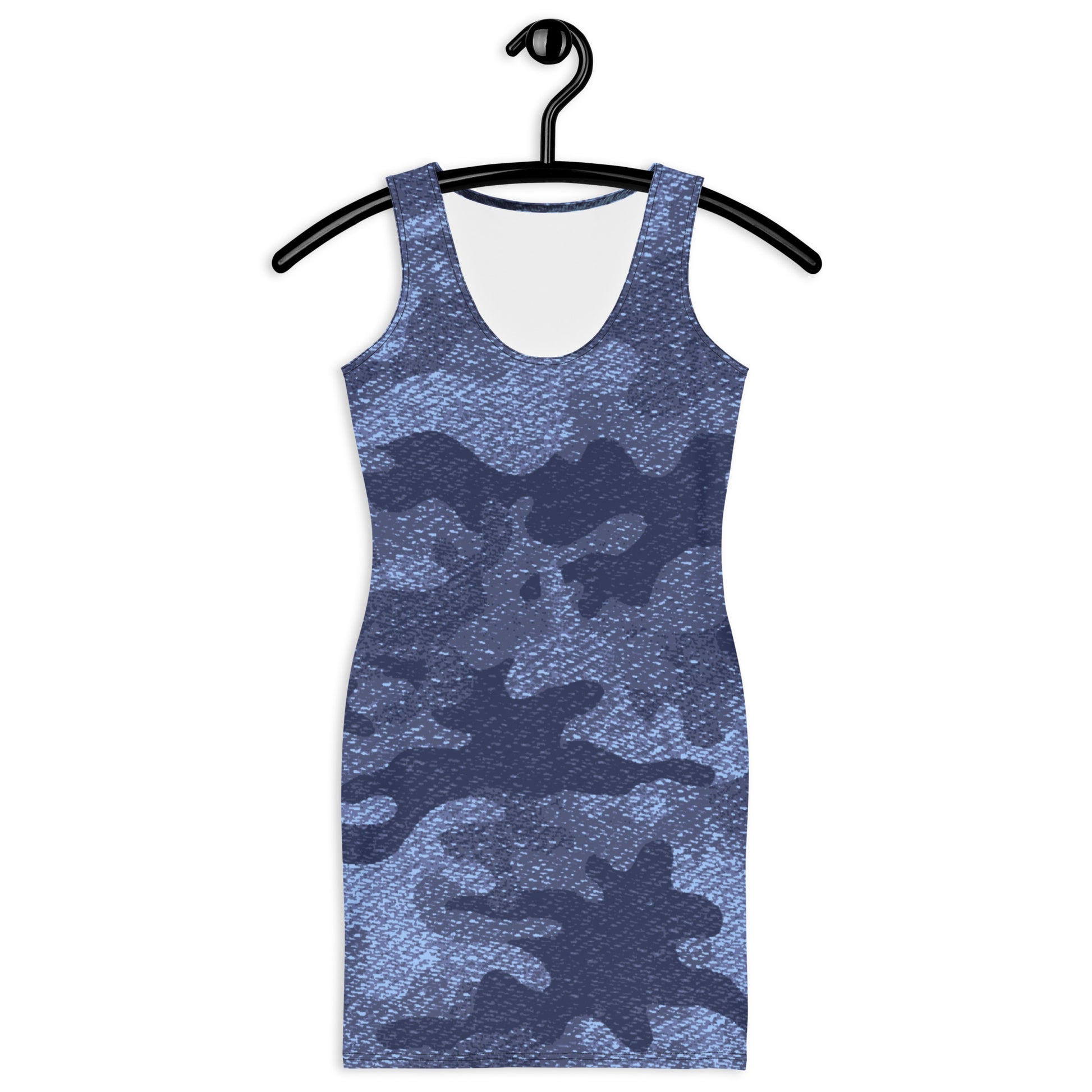 Camo Dress | Denim Blue Camouflage | Tight Bodycon Fit