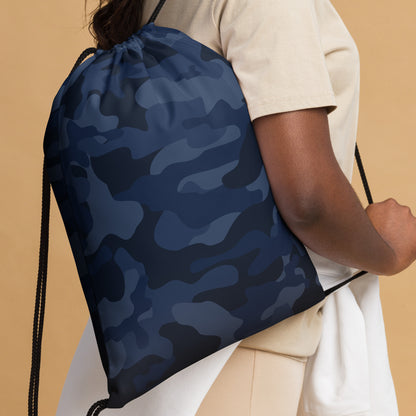 Drawstring Bag | Deep Blue Camouflage