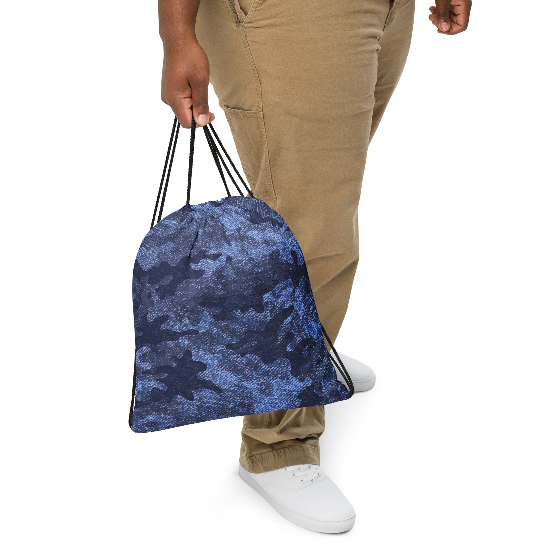 Drawstring Bag | Denim Blue Camouflage