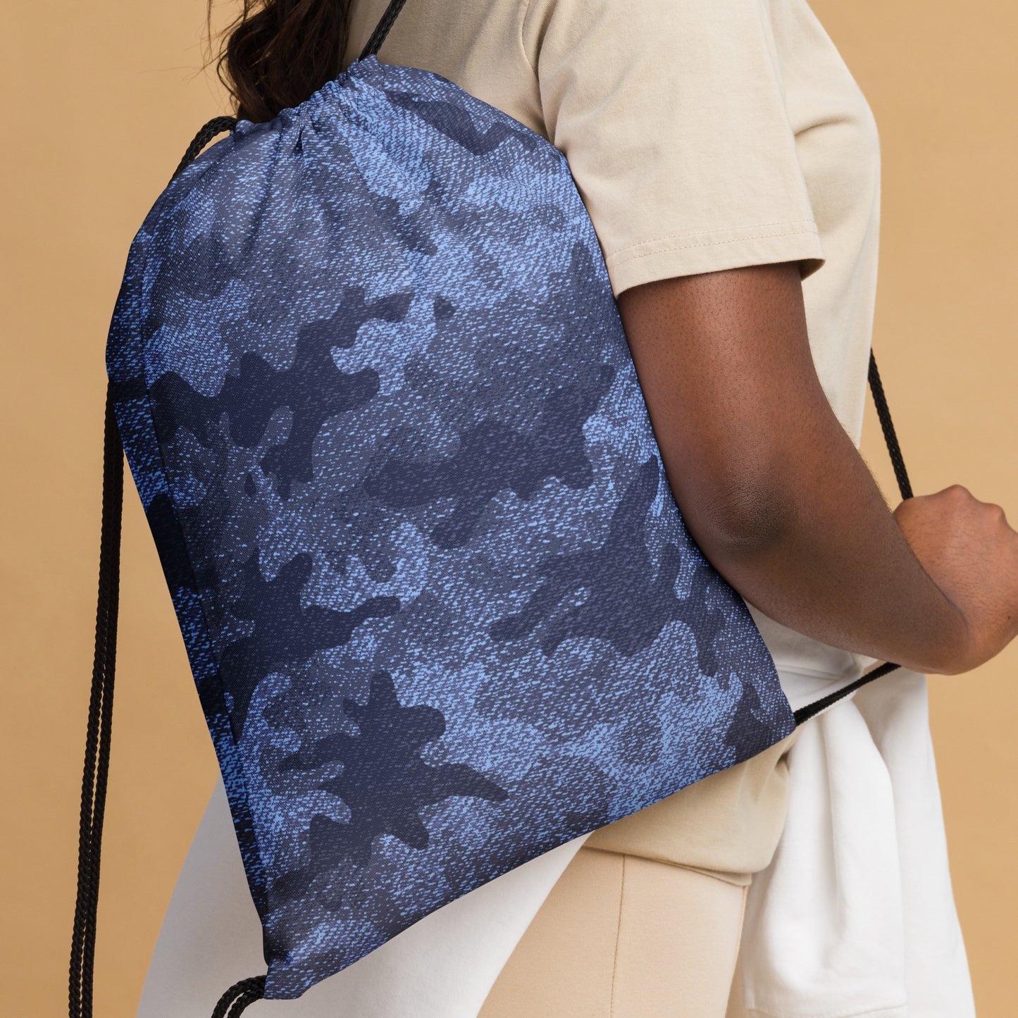 Drawstring Bag | Denim Blue Camouflage